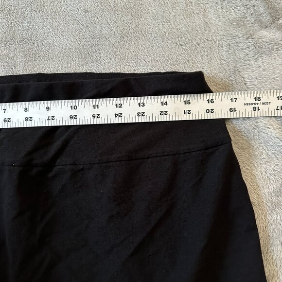 Eileen Fisher Black Midi Skirt Women's MEDIUM Classic Business Minimalist - Picture 3 of 5